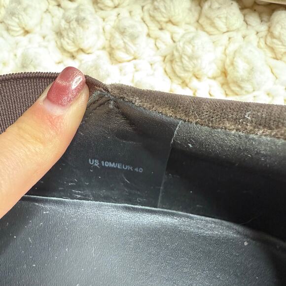 VINCE Women's Sz 10 Warren Velvet Platform Slip On Sneaker Shoes Chocolate Brown - Picture 12 of 15